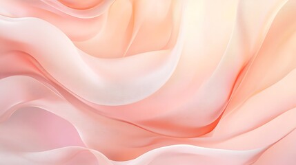 Fototapeta premium Abstract Peach Colored Fabric Waves Flowing Gently