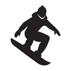 Fototapeta premium snowboarder jumping vector