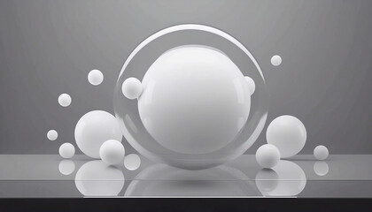Tapeta, abstrakcyjne, nowoczesne tło, biały wzór w kule, projekt www