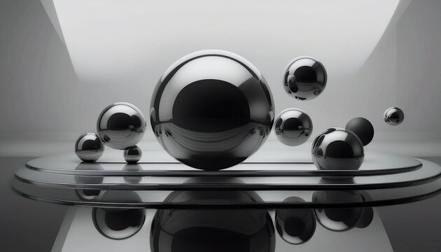 Abstrakcyjne, nowoczesne tło lub tapeta, czarny wz&oacute;r w kule, projekt www