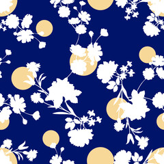 Seamless abstract floral pattern. Vector Illustration.