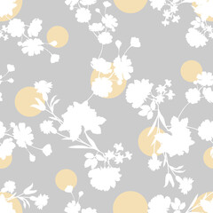 Obraz premium Seamless decorative floral pattern. Vector Illustration.