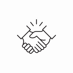 handshake deal icon sign vector