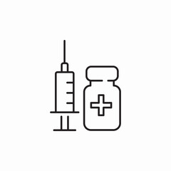 injection medicines icon sign vector