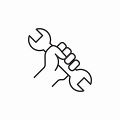service wrench icon sign vector