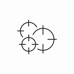 targeting aims audience icon sign vector