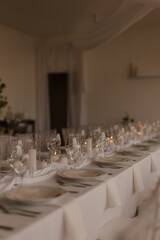 Decoração de casamento pequeno.
