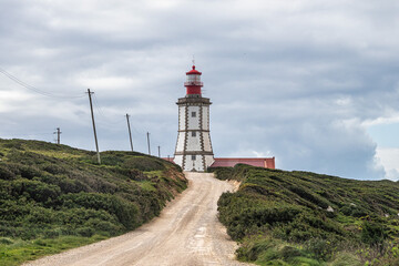 Cape Espichel Lighthouse in Portugal is a coastal lighthouse located in the parish of Castelo,...
