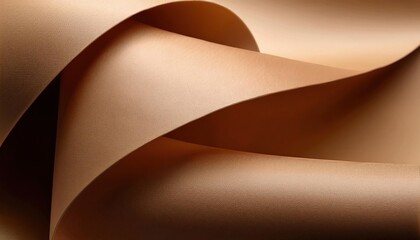 Soft waves of beige fabric texture folded elegantly to create a smooth and minimal abstract design