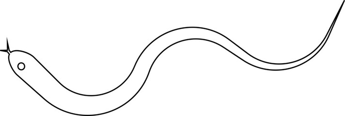 Snake animal icon isolated on transparent background. of snake silhouettes in various forms. Top view of a snake for a danger warning sign design. Creeping Cobra or Python Ideal