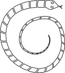 Snake animal icon isolated on transparent background. of snake silhouettes in various forms. Top view of a snake for a danger warning sign design. Creeping Cobra or Python Ideal