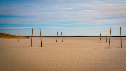 Jones Beach Winter Seascape in Southern Nassau County on Jones Beach Island, Long Island, New York