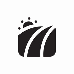 farm field icon sign vector