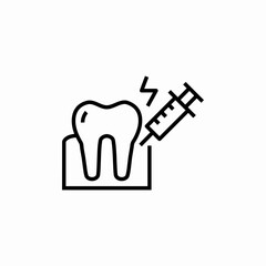 gum injection tooth icon sign vector