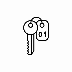 key unlock icon sign vector