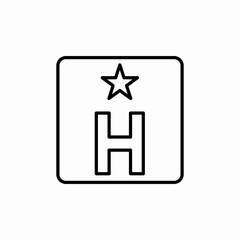 hotel star icon sign vector