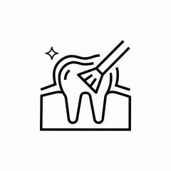 tooth cleaning icon sign vector
