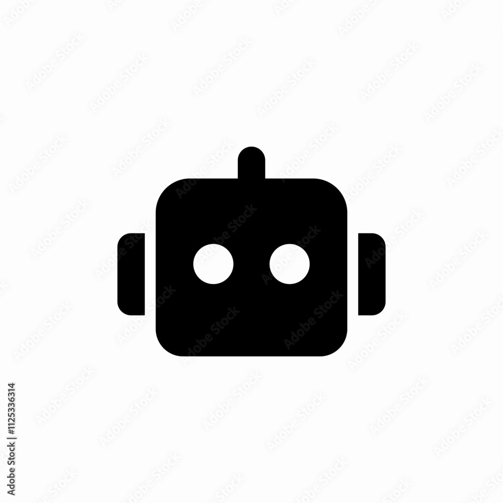 Wall mural chat bot ai robot icon sign vector