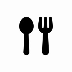cutlery fork spoon icon sign vector