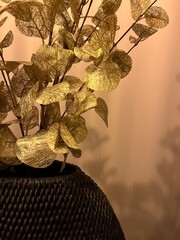 Golden decorative flowers