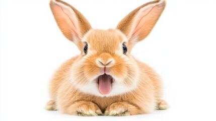 Joyful Rabbit with Surprise Expression