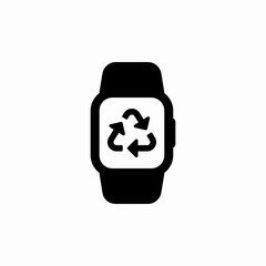 smart watch recycle icon sign vector