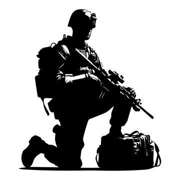 recommend clip art: gun soldier military army sniper shooting