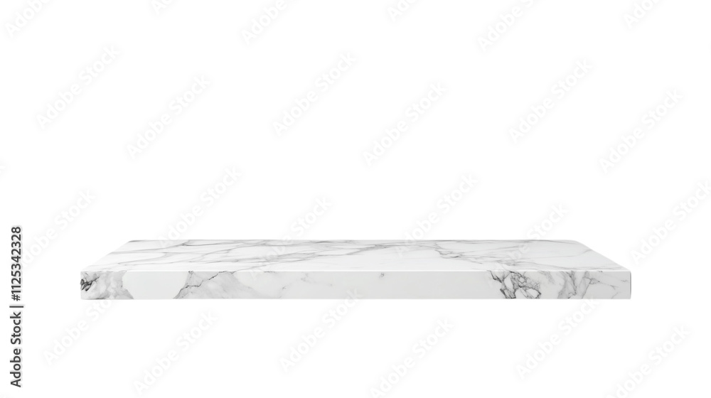 Wall mural a marble shelf table top with copy space for product display isolated on a transparent background