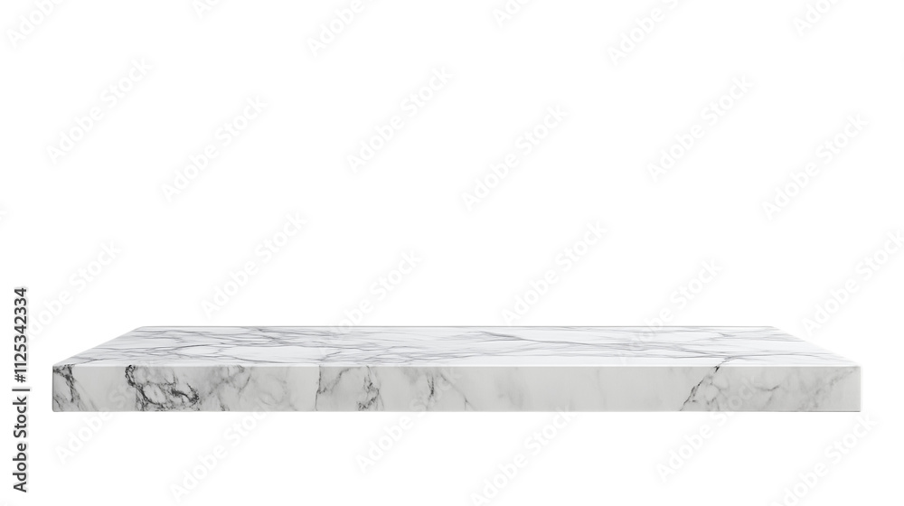 Wall mural a marble shelf table top with copy space for product display isolated on a transparent background