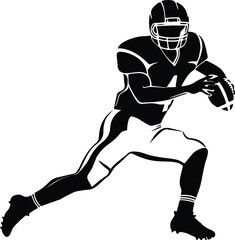 Rugby player silhouette  vector illustration