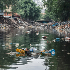 forest river pollution