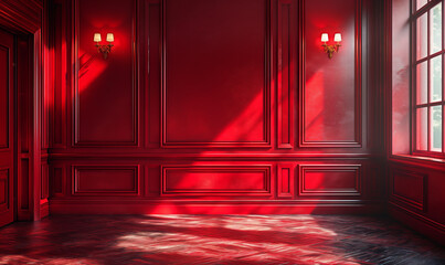Red Room With Sunlight