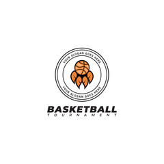 Basketball logo design vector illustration