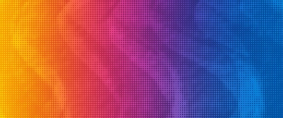 wavy halftone background with colorful gradient