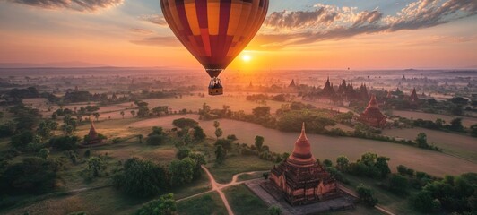 Sunrise Hot Air Balloon Ride Over Bagan, Myanmar