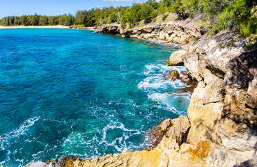 Cliffs Above Kawailoa Bay From The Bluff on The Mahaulepu Heritage Trail, Kauai, USA