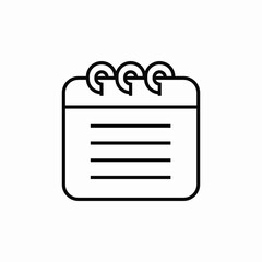 notepad text icon sign vector
