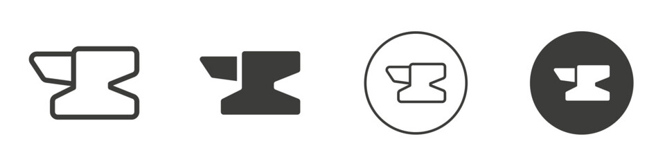 Anvil icon Simple outline vector logo