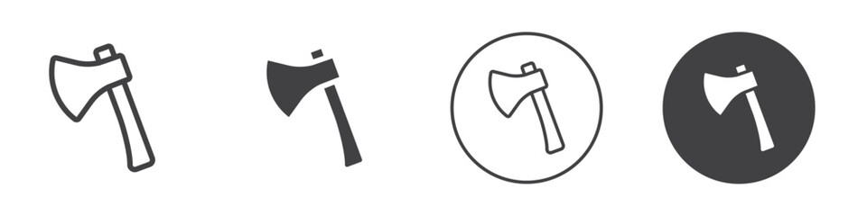 Axe icon Simple outline vector logo