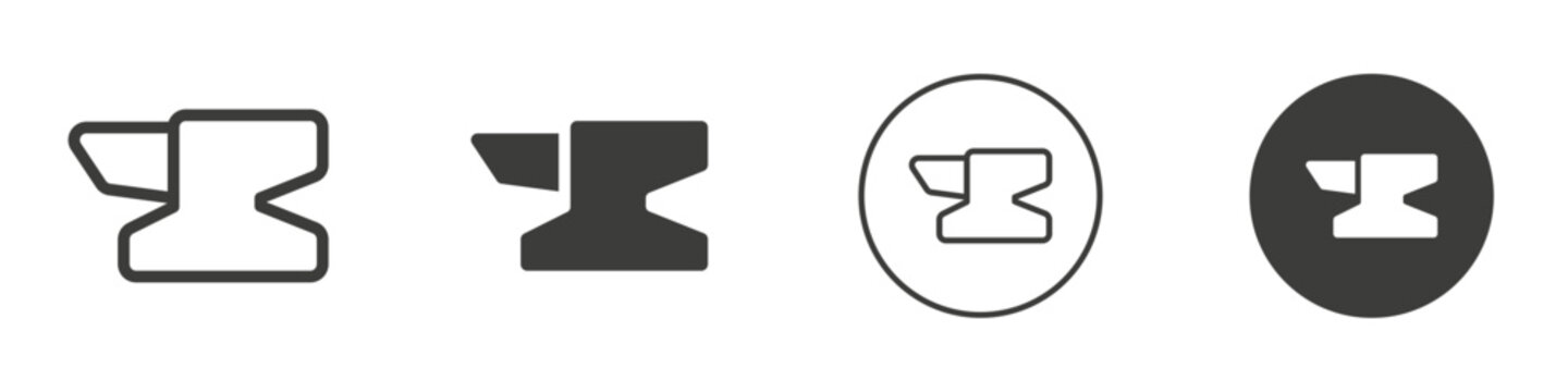 Anvil icon Simple outline vector logo