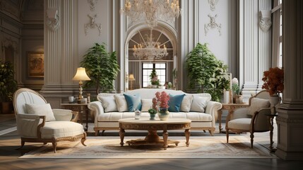 A photo of a traditional-style living room