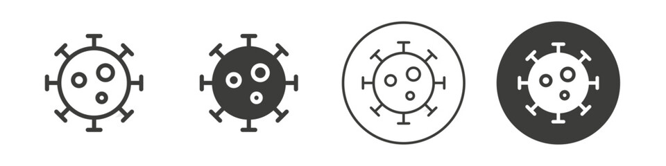 Coronavirus icon Simple outline vector logo