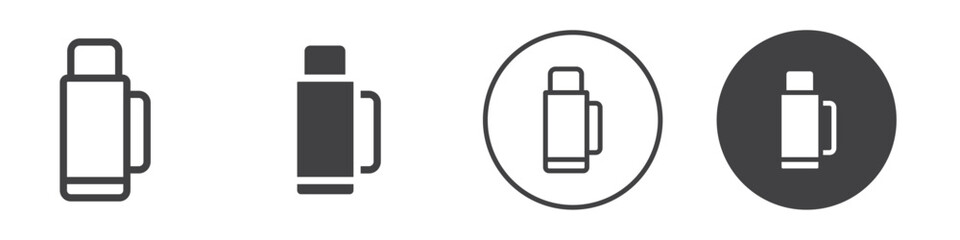 Thermos icon Simple outline vector logo