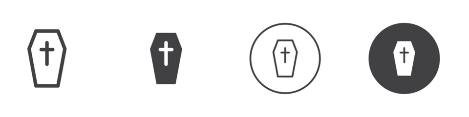 Obraz premium Tombstone icon Simple outline vector logo