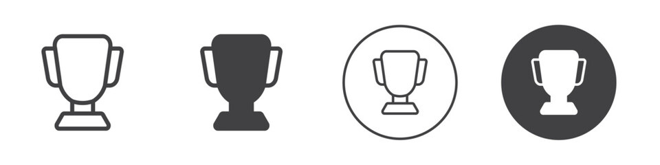 Trophy icon Simple outline vector logo