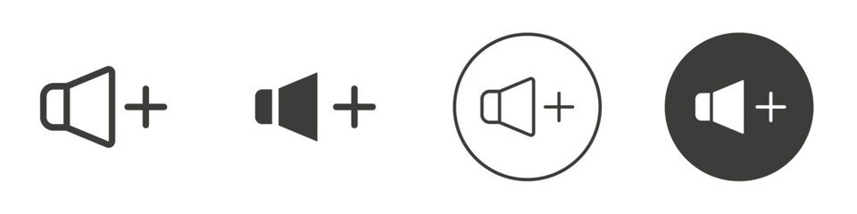 Volume up icon Simple outline vector logo