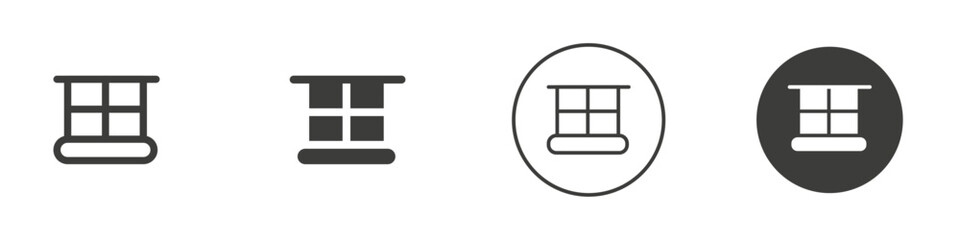 Window frame icon Simple outline vector logo