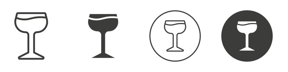 Wine icon Simple outline vector logo