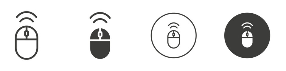 Wireless mouse icon Simple outline vector logo