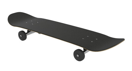 Black skateboard isolated on white background 3d illustration © kurtcan